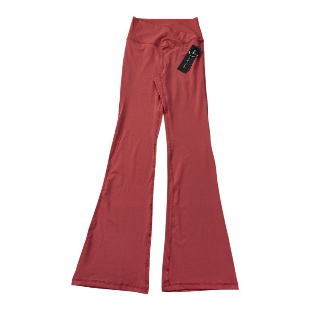 Yogalicious Women’s Lux Crossover Flare Leggings Dusty Cedar Size Small